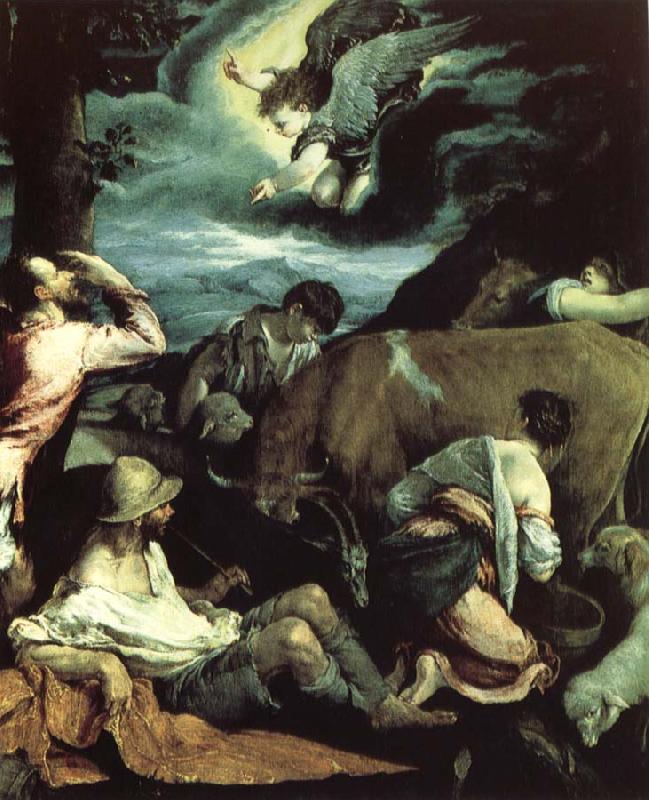 Jacopo Bassano The Annunciation to the Shepherds oil painting picture